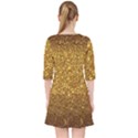 Gold Glitters metallic finish party texture background faux shine pattern Pocket Dress View2