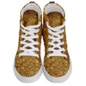 Gold Glitters metallic finish party texture background faux shine pattern Men s Hi-Top Skate Sneakers View1