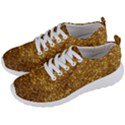 Gold Glitters metallic finish party texture background faux shine pattern Men s Lightweight Sports Shoes View2