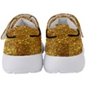 Gold Glitters metallic finish party texture background faux shine pattern Kids  Velcro Strap Shoes View4