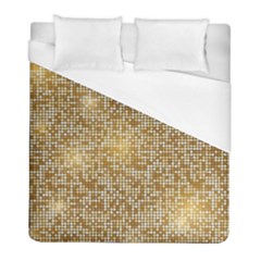 Retro Gold Glitters Golden Disco Ball Optical Illusion Duvet Cover (full/ Double Size) by genx