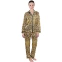 Retro Gold Glitters Golden Disco Ball optical illusion Satin Long Sleeve Pyjamas Set View1