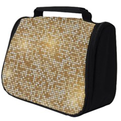 Retro Gold Glitters Golden Disco Ball Optical Illusion Full Print Travel Pouch (big) by genx