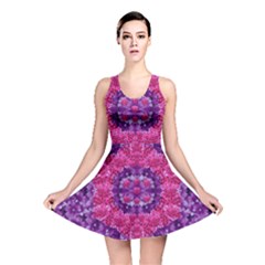 Flowers And Purple Suprise To Love And Enjoy Reversible Skater Dress