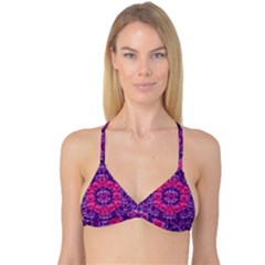 Flowers And Purple Suprise To Love And Enjoy Reversible Tri Bikini Top by pepitasart