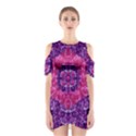 Flowers And Purple Suprise To Love And Enjoy Shoulder Cutout One Piece Dress View1