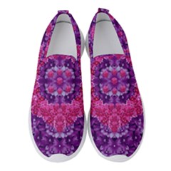 Flowers And Purple Suprise To Love And Enjoy Women s Slip On Sneakers by pepitasart