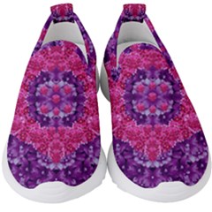 Flowers And Purple Suprise To Love And Enjoy Kids  Slip On Sneakers by pepitasart