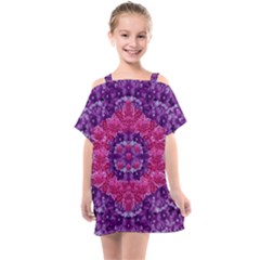 Flowers And Purple Suprise To Love And Enjoy Kids  One Piece Chiffon Dress by pepitasart