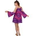 Flowers And Purple Suprise To Love And Enjoy Kimono Sleeves Boho Dress View2