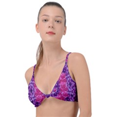 Flowers And Purple Suprise To Love And Enjoy Knot Up Bikini Top by pepitasart