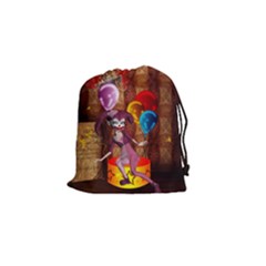 Cute Little Harlequin Drawstring Pouch (small) by FantasyWorld7