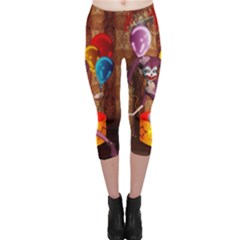 Cute Little Harlequin Capri Leggings  by FantasyWorld7