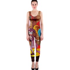 Cute Little Harlequin One Piece Catsuit by FantasyWorld7