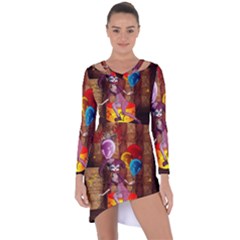 Cute Little Harlequin Asymmetric Cut-out Shift Dress by FantasyWorld7