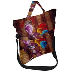 Cute Little Harlequin Fold Over Handle Tote Bag by FantasyWorld7