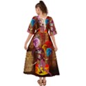 Cute Little Harlequin Kimono Sleeve Boho Dress View2