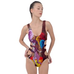 Cute Little Harlequin Side Cut Out Swimsuit