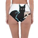 Black Cat & Halloween Skull Reversible High-Waist Bikini Bottoms View2