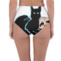 Black Cat & Halloween Skull Reversible High-Waist Bikini Bottoms View4