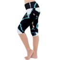 Black Cat & Halloween Skull Lightweight Velour Cropped Yoga Leggings View2