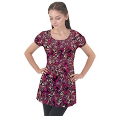 Ab 91 Puff Sleeve Tunic Top by ArtworkByPatrick