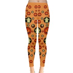 Happy Pumkins And Ghosts And  They Love The Season Leggings  by pepitasart