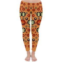 Happy Pumkins And Ghosts And  They Love The Season Classic Winter Leggings by pepitasart