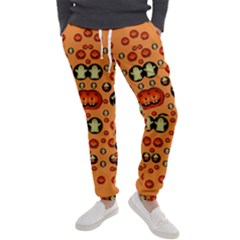 Happy Pumkins And Ghosts And  They Love The Season Men s Jogger Sweatpants by pepitasart