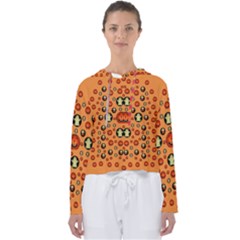 Happy Pumkins And Ghosts And  They Love The Season Women s Slouchy Sweat by pepitasart