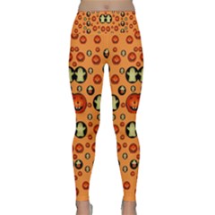 Happy Pumkins And Ghosts And  They Love The Season Lightweight Velour Classic Yoga Leggings by pepitasart