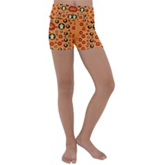 Happy Pumkins And Ghosts And  They Love The Season Kids  Lightweight Velour Yoga Shorts by pepitasart