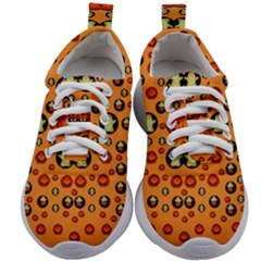 Happy Pumkins And Ghosts And  They Love The Season Kids Athletic Shoes