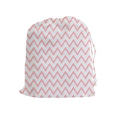 Chevrons Roses Drawstring Pouch (xl)