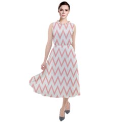 Chevrons Roses Round Neck Boho Dress by kcreatif