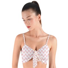 Chevrons Roses Woven Tie Front Bralet