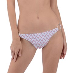 Chevrons Roses Ring Detail Bikini Bottom