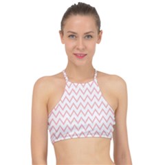 Chevrons Roses Racer Front Bikini Top