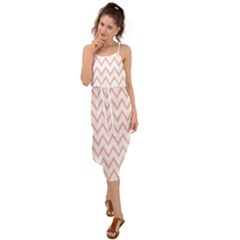 Chevrons Roses Waist Tie Cover Up Chiffon Dress