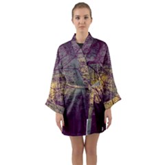 Tour Eiffel Paris Photo Long Sleeve Satin Kimono