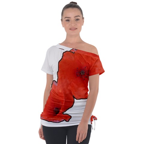 Coquelicots Fleurs Tie-up Tee by kcreatif