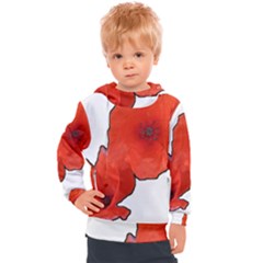 Coquelicots Fleurs Kids  Hooded Pullover by kcreatif