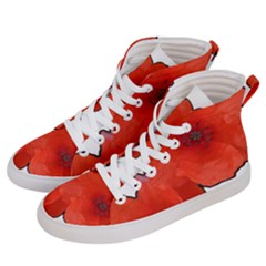 Coquelicots Fleurs Women s Hi-top Skate Sneakers by kcreatif