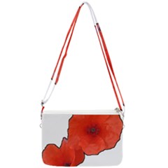 Coquelicots Fleurs Double Gusset Crossbody Bag