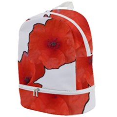 Coquelicots Fleurs Zip Bottom Backpack