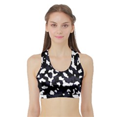 Camouflage Bleu Sports Bra With Border by kcreatif