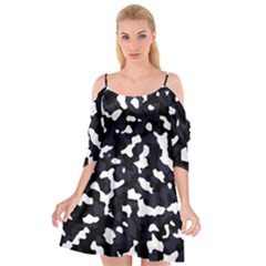 Camouflage Bleu Cutout Spaghetti Strap Chiffon Dress by kcreatif