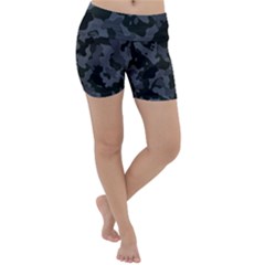 Camouflage Violet Lightweight Velour Yoga Shorts by kcreatif