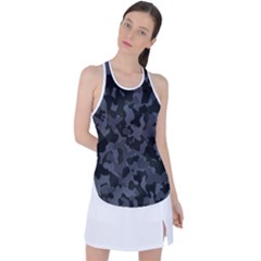 Camouflage Violet Racer Back Mesh Tank Top