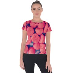 Fraise Bonbons Short Sleeve Sports Top  by kcreatif